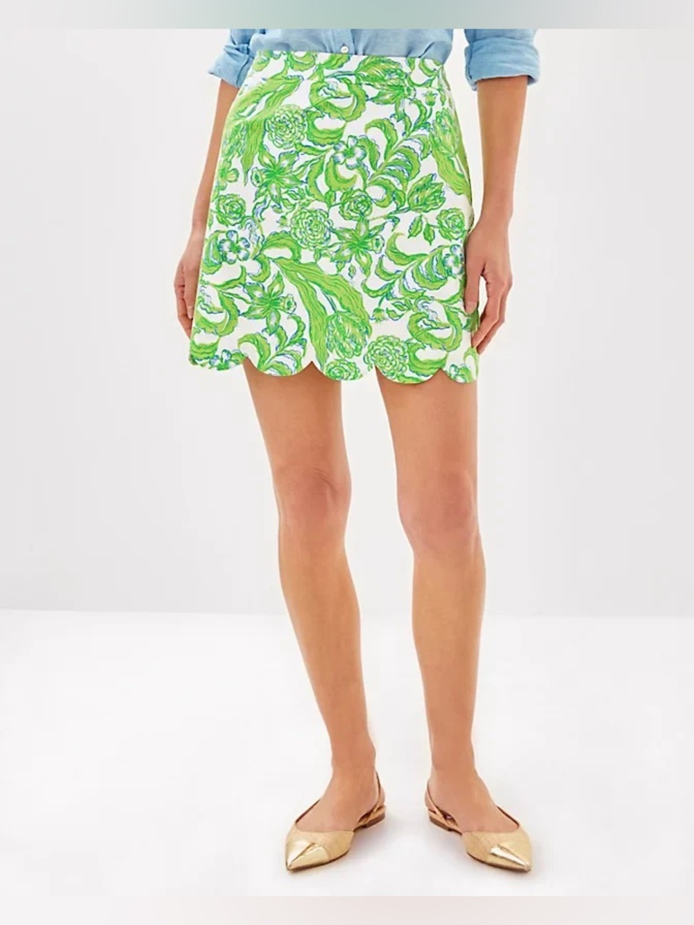 Lilly Pulitzer Tropper Mini Skirt Resort White Daffodil Hill preppy resort - Picture 2 of 6
